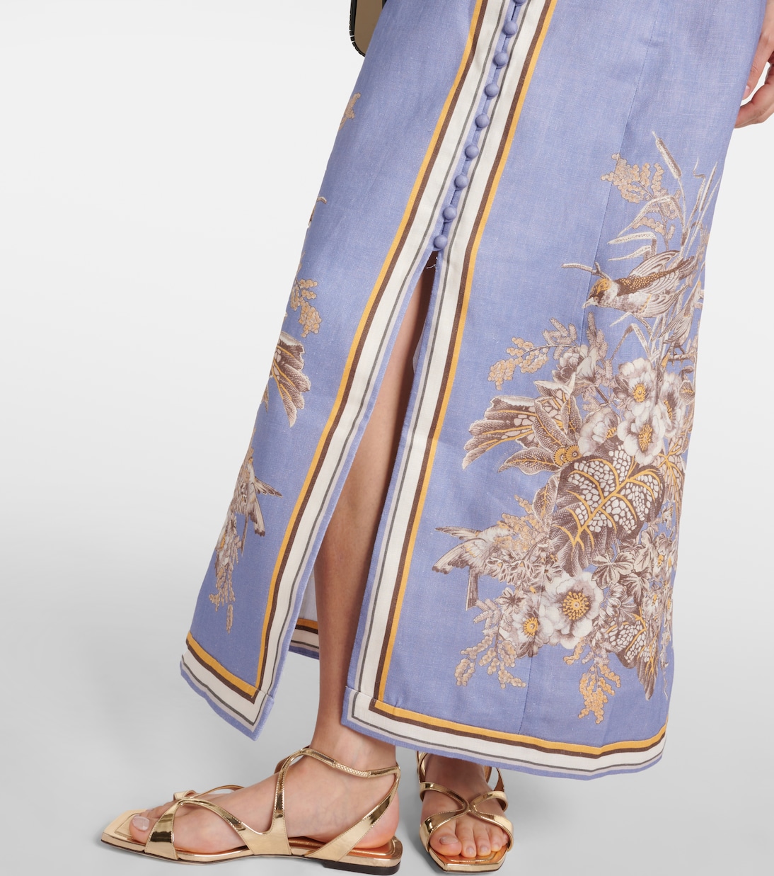 Ottie floral linen slip dress | Zimmermann