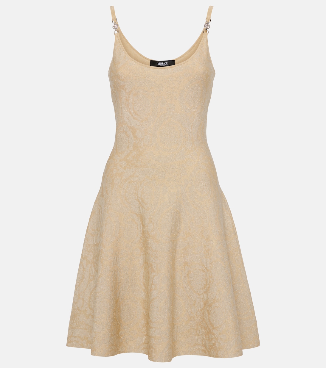 Miniabito in maglia con lamé | Versace