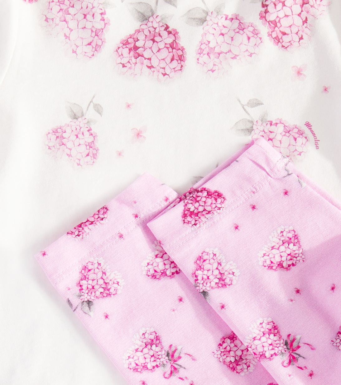 Bebé - set Flowery Heart de camiseta y leggings | Monnalisa
