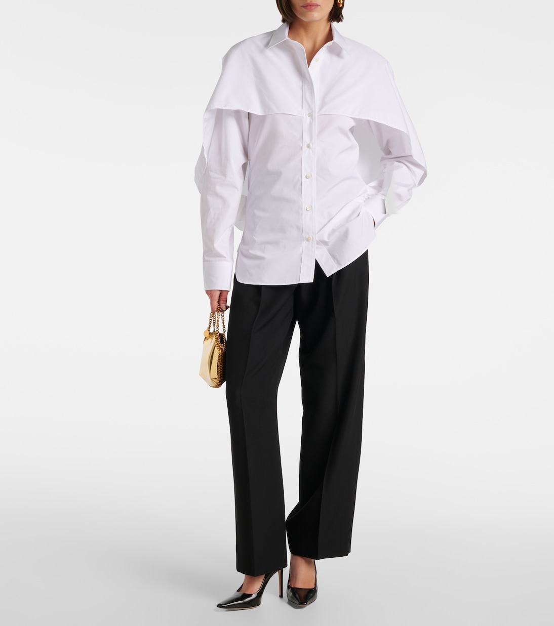 Blusa de algodón con capa | Stella McCartney