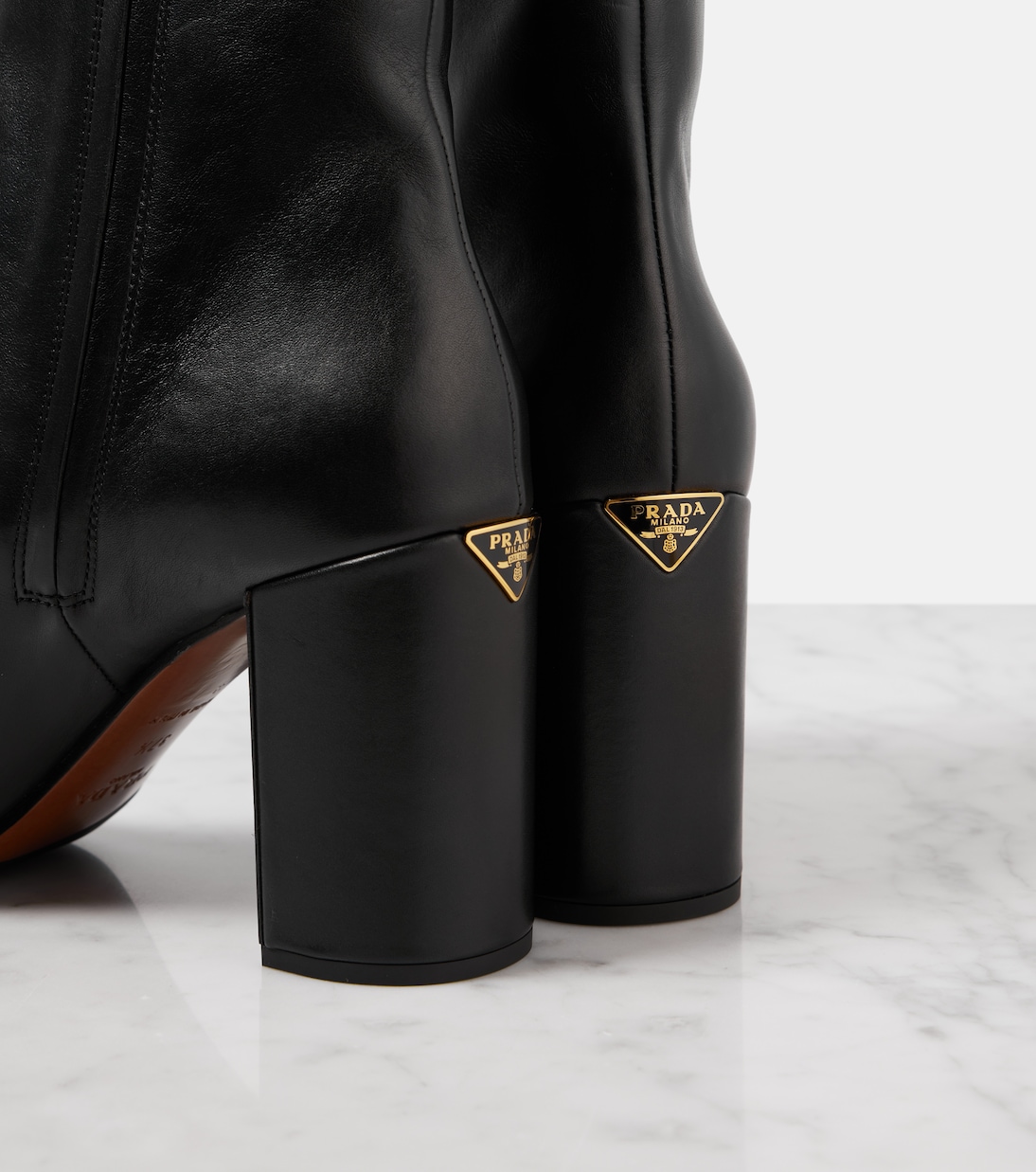 Botines de piel con logo | Prada