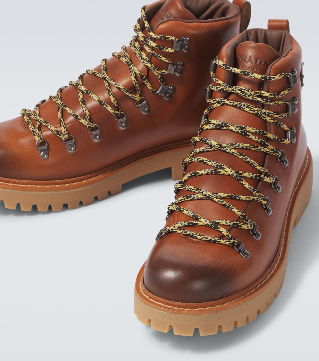 Schnürstiefel aus Leder | Prada