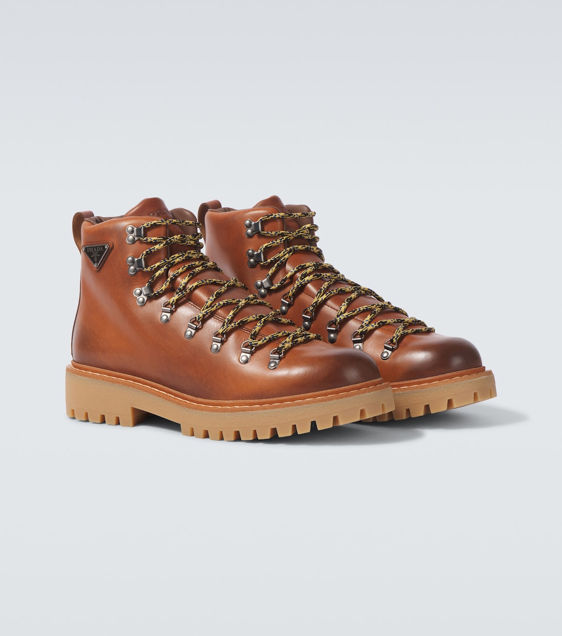 Schnürstiefel aus Leder | Prada