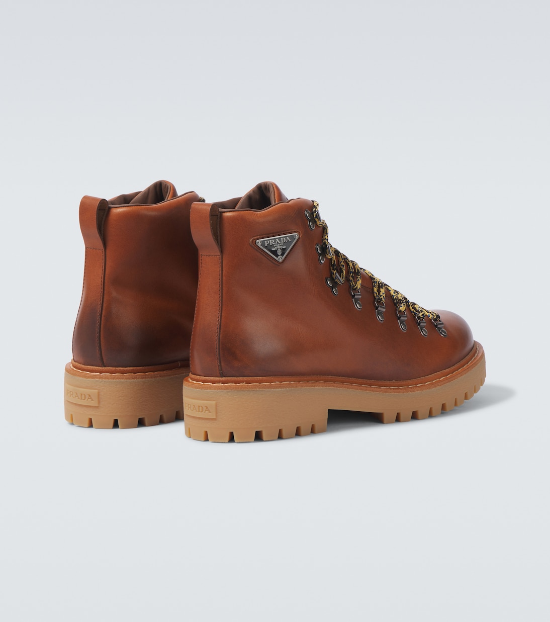 Schnürstiefel aus Leder | Prada