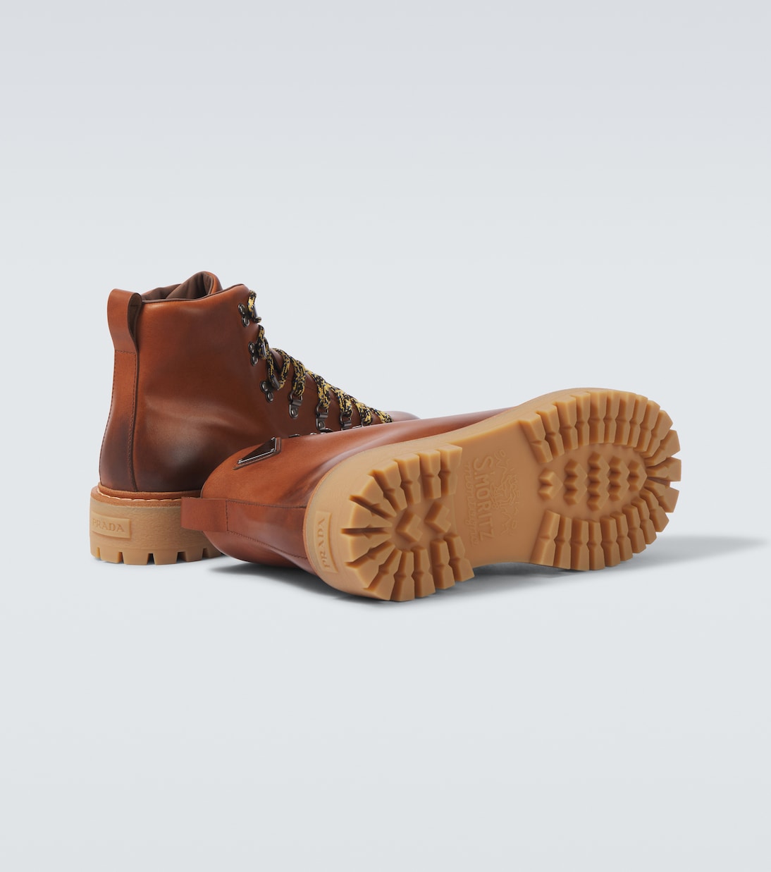 Schnürstiefel aus Leder | Prada
