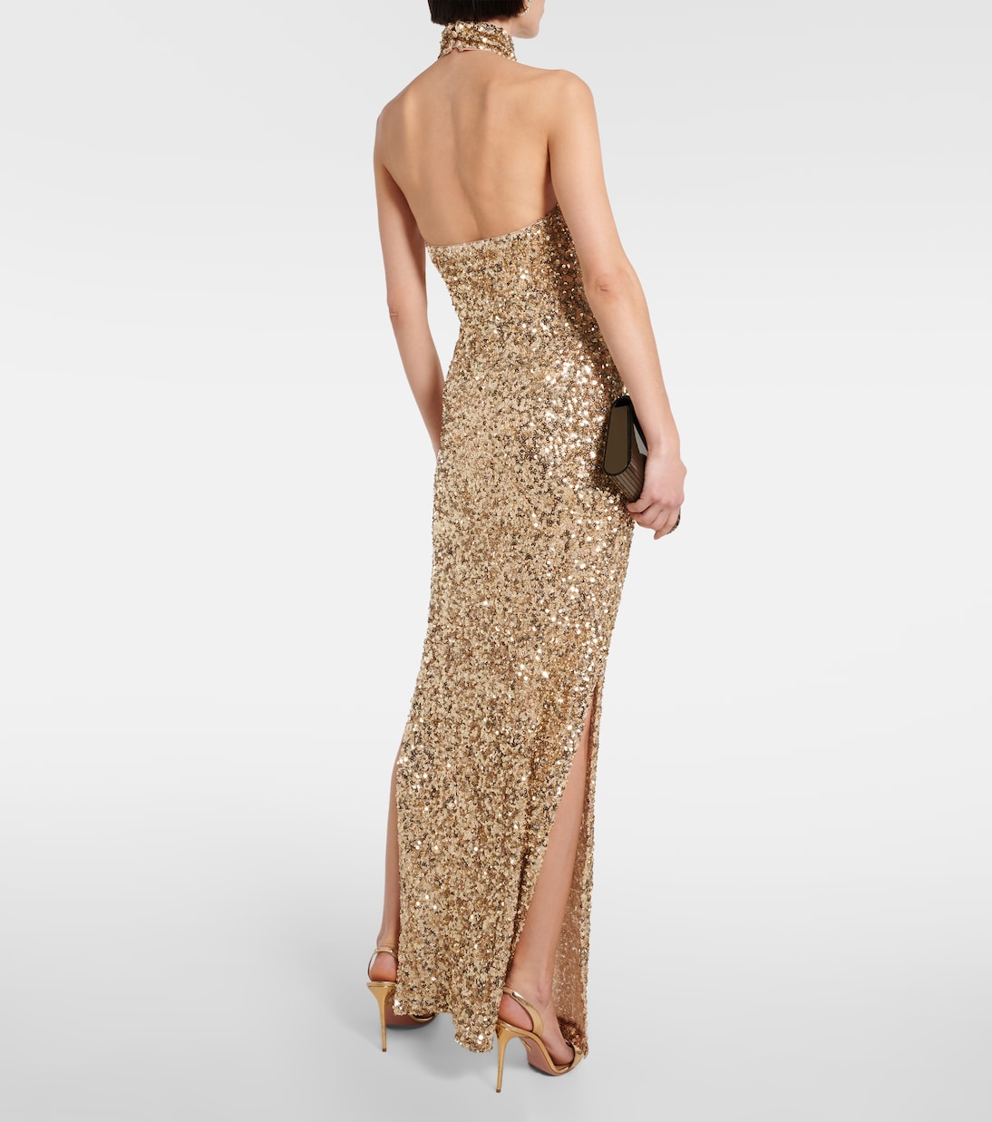 Sequined halterneck gown | Rotate