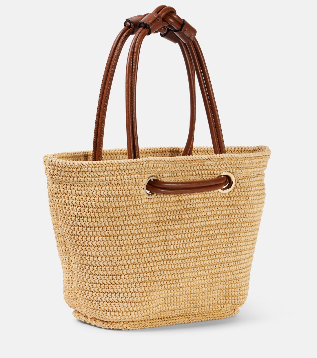 VLogo Small raffia tote bag in neutrals Valentino Garavani Mytheresa