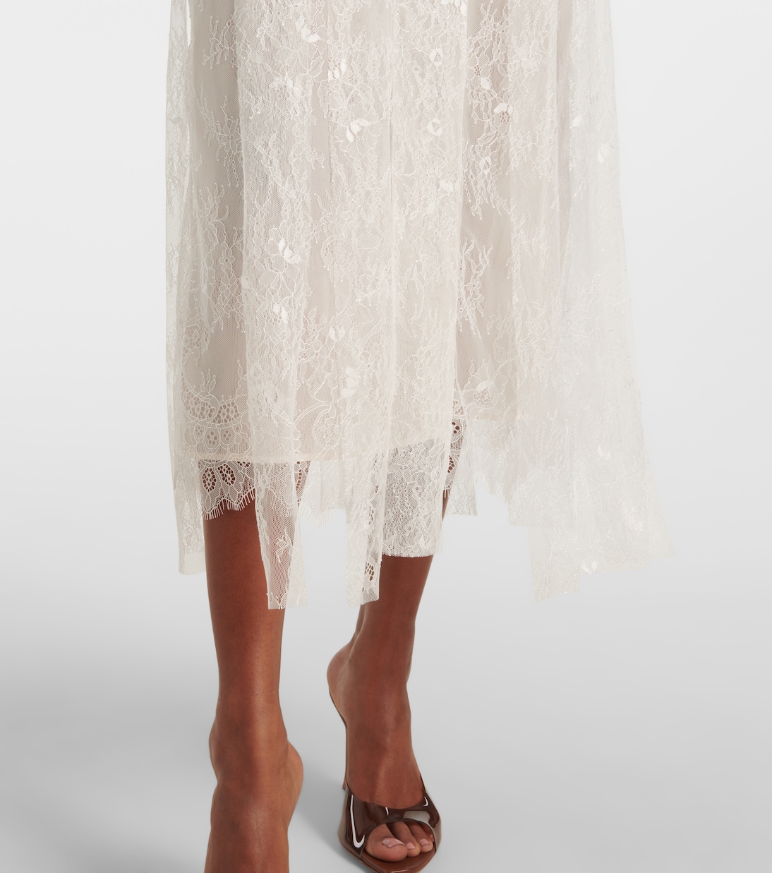 Vestido lencero de encaje | Blumarine