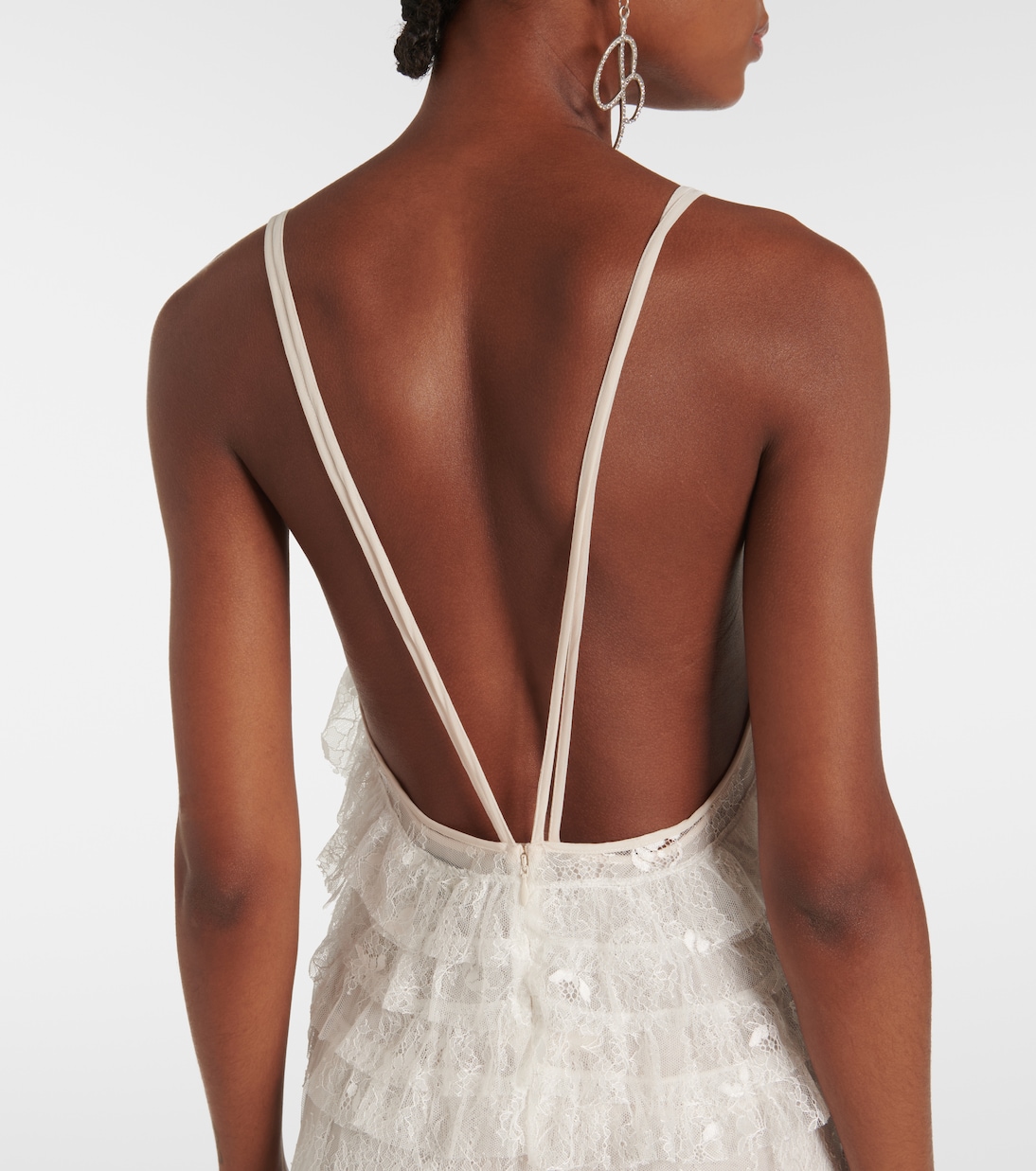 Vestido lencero de encaje | Blumarine