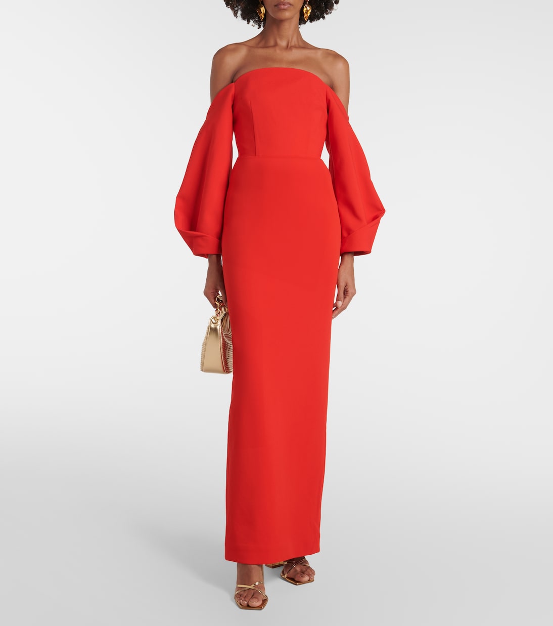 Off-Shoulder-Robe Lotta aus Crêpe | Solace London