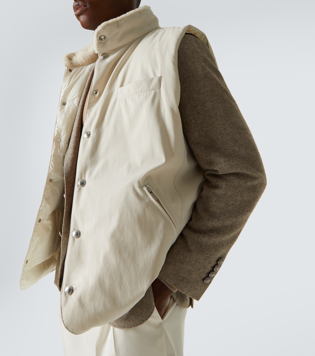 Daunenweste aus Gabardine  | Brunello Cucinelli