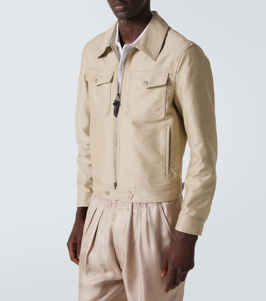 Giacca blouson in raso di cotone | Tom Ford