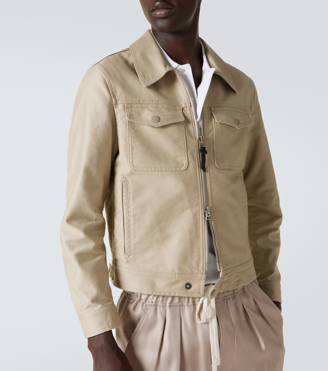 Giacca blouson in raso di cotone | Tom Ford