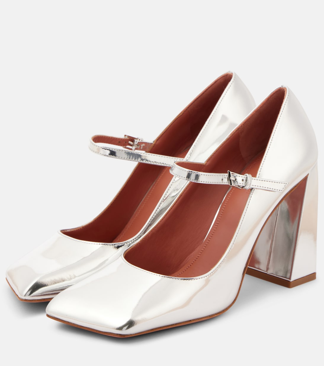 Pumps Mary Jane Charlotte 95 in pelle | Amina Muaddi