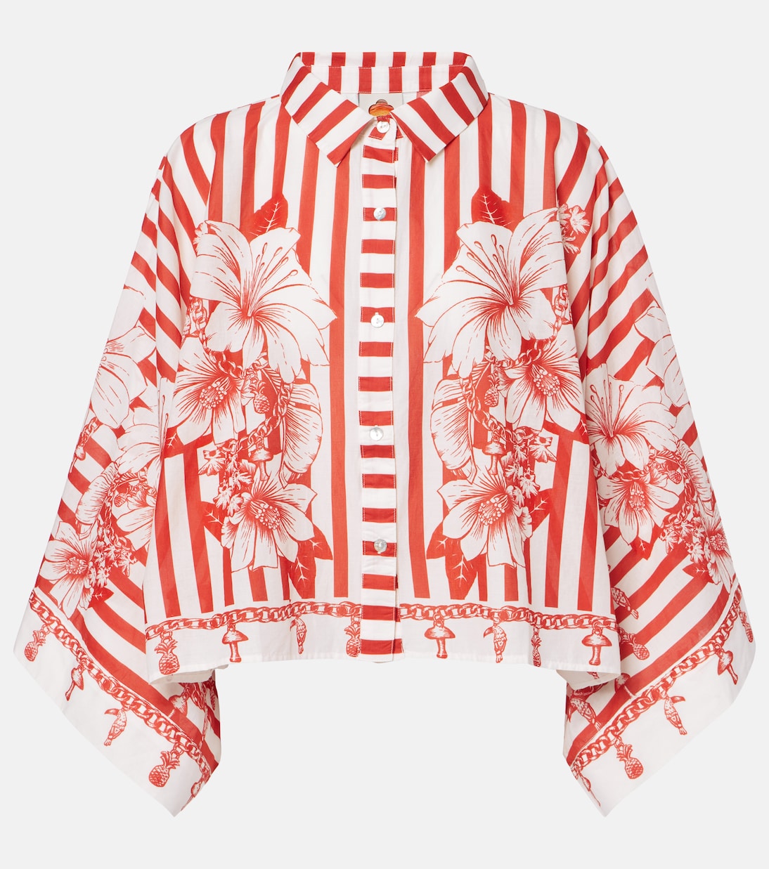 Camicia Floral Chains in cotone cropped | Farm Rio