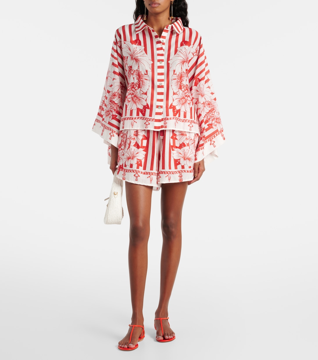 Camicia Floral Chains in cotone cropped | Farm Rio