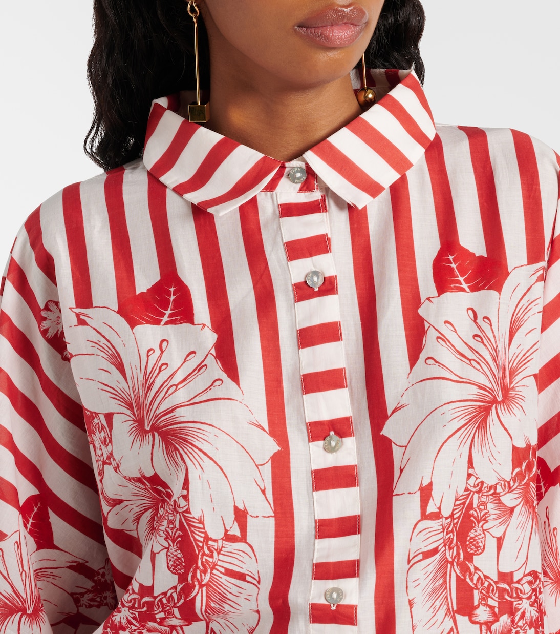 Camicia Floral Chains in cotone cropped | Farm Rio