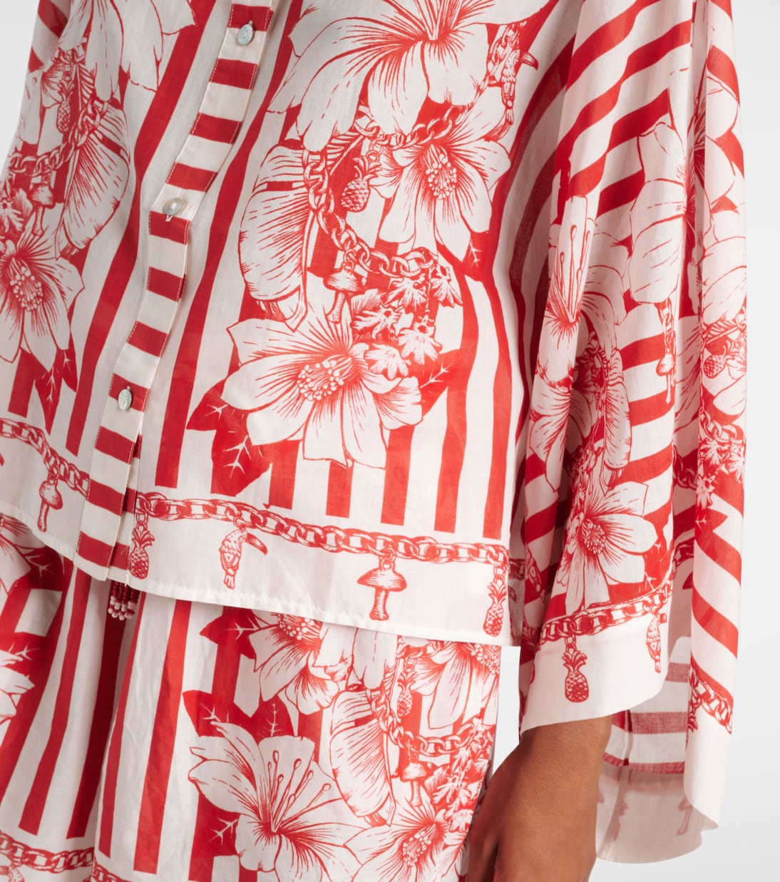 Camicia Floral Chains in cotone cropped | Farm Rio