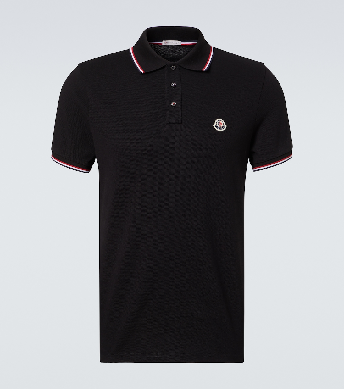 Polo de piqué de algodón con logo | Moncler