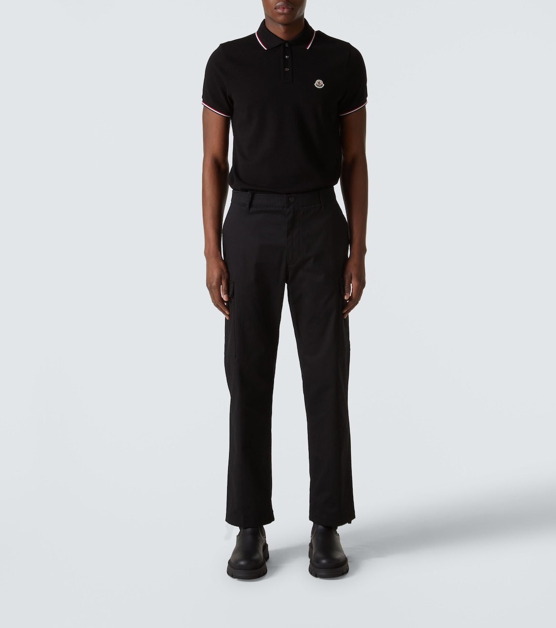 Polo de piqué de algodón con logo | Moncler