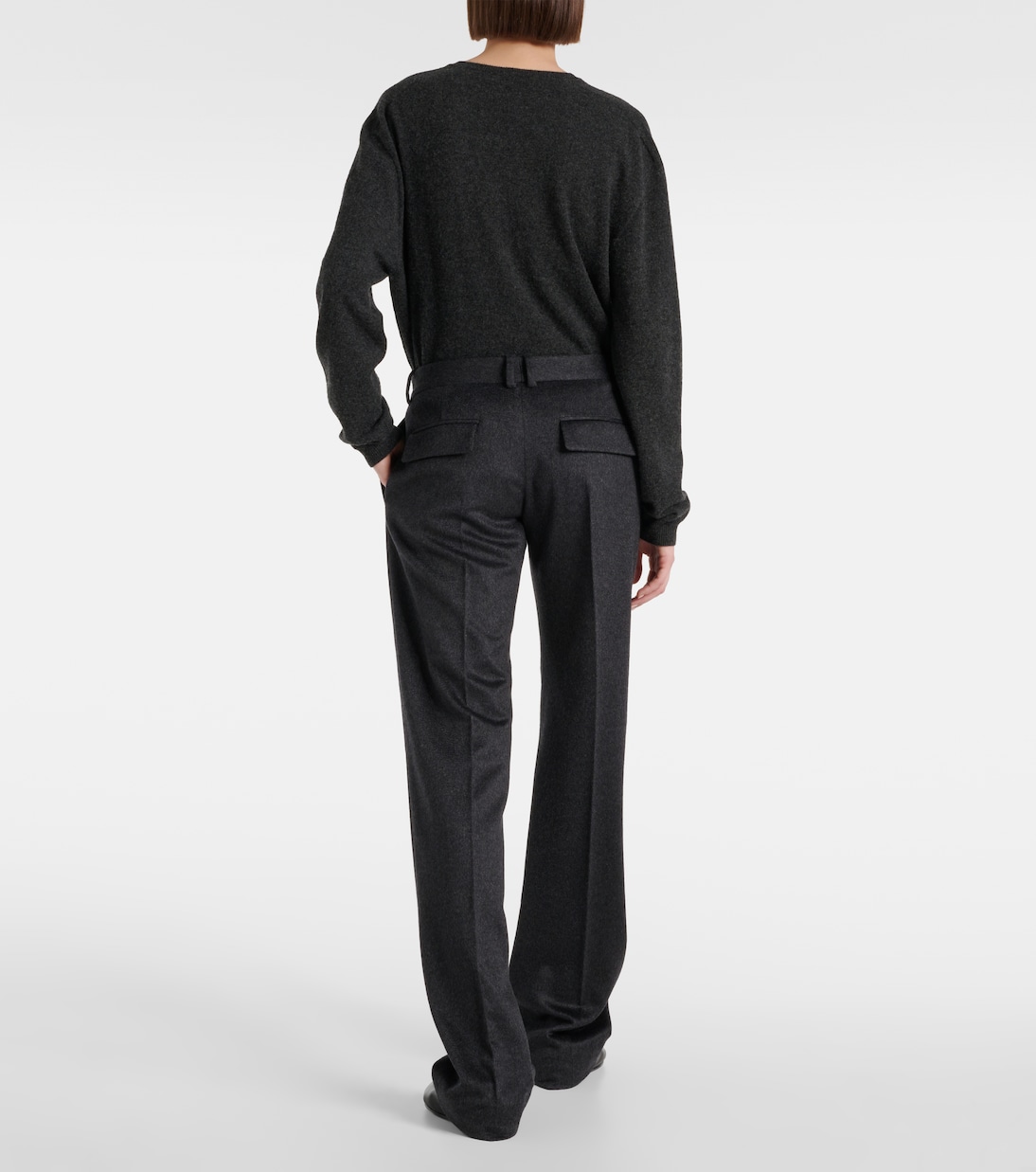 Pantaloni regular Selvie in cashmere | The Row