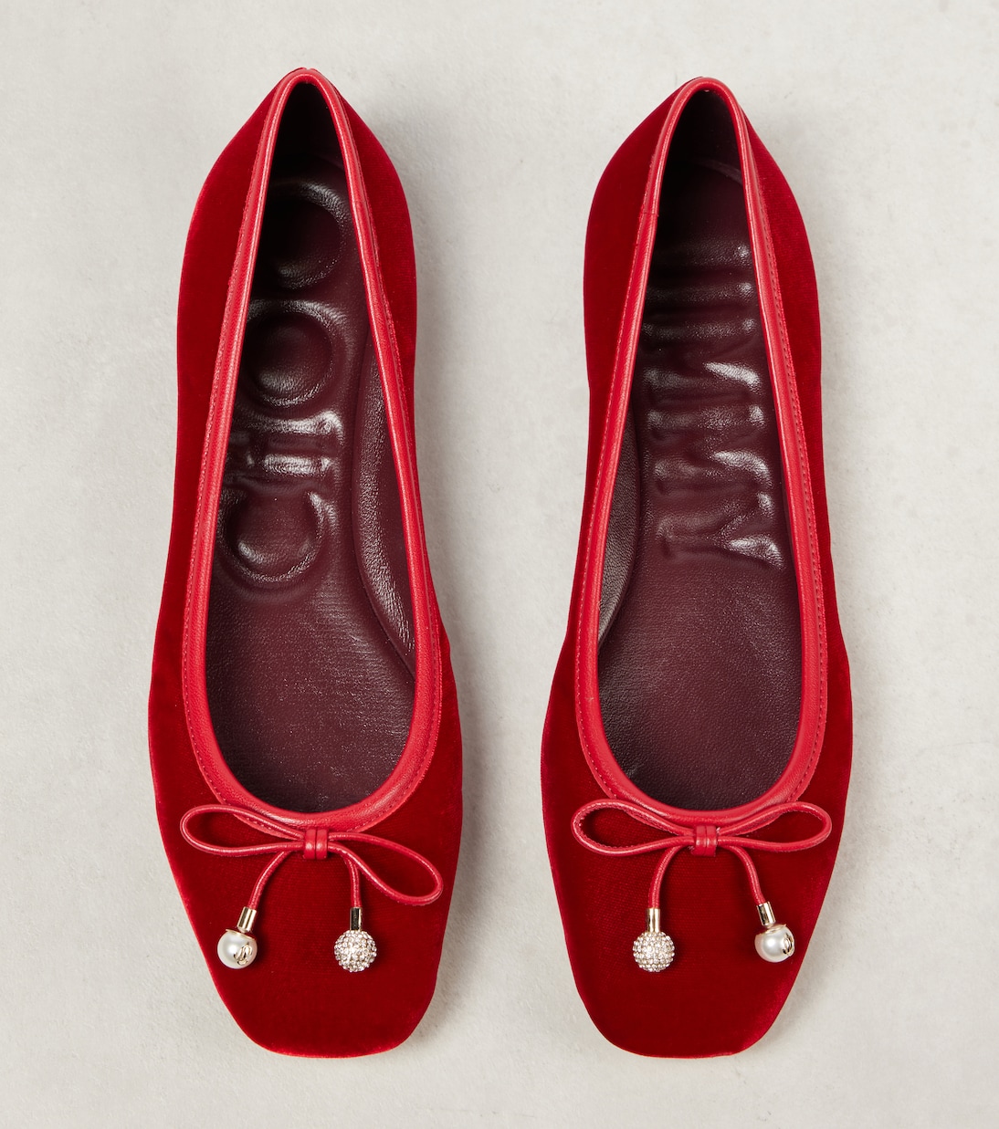 Elme velvet ballet flats | Jimmy Choo