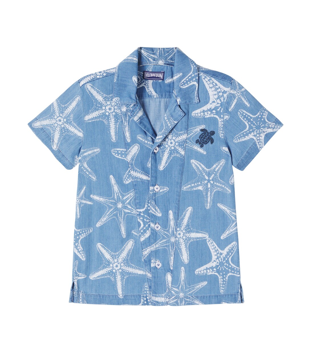 Printed denim bowling shirt | Vilebrequin Kids