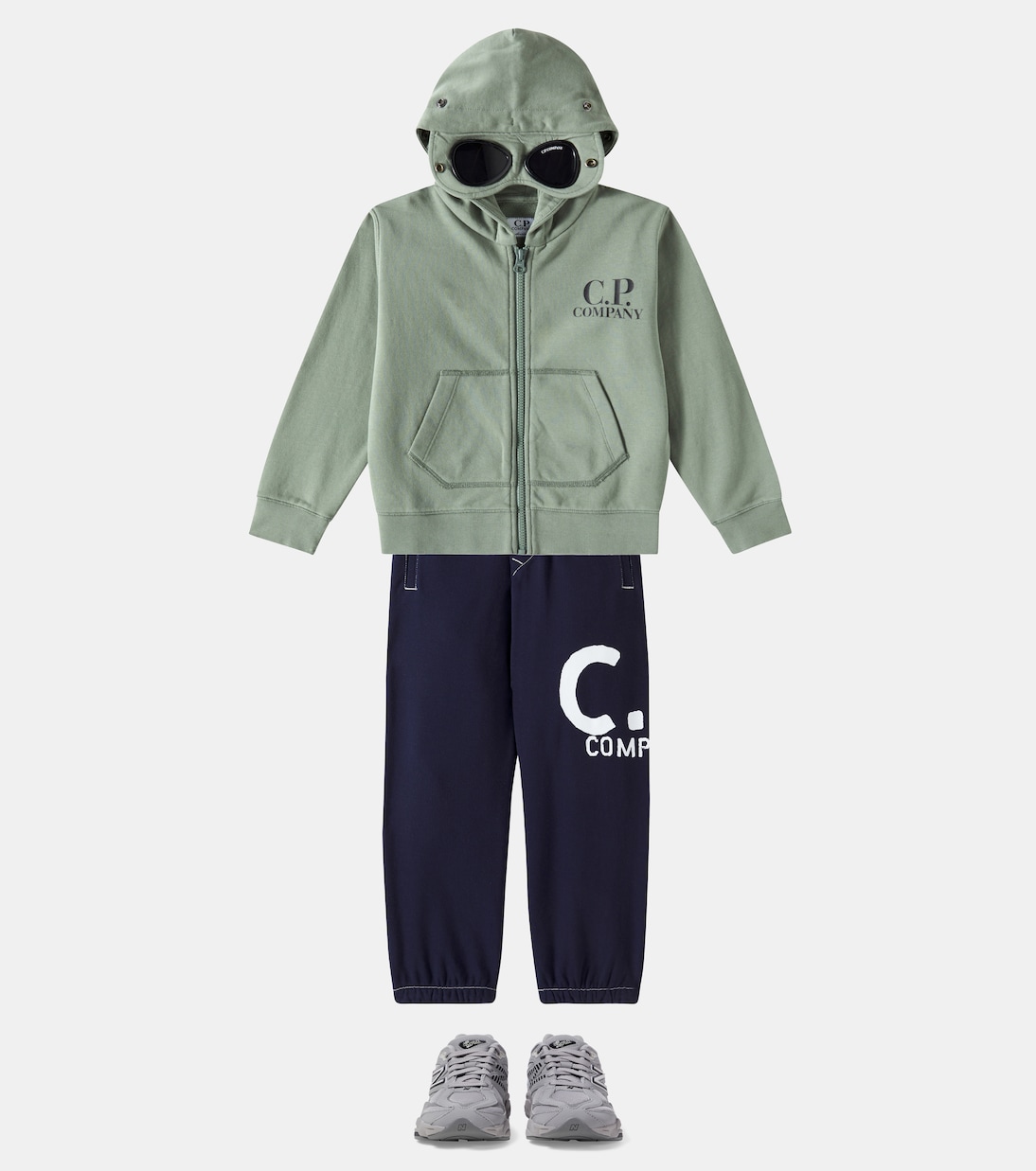 Sweat-shirt à capuche en coton à logo | C.P. Company Kids
