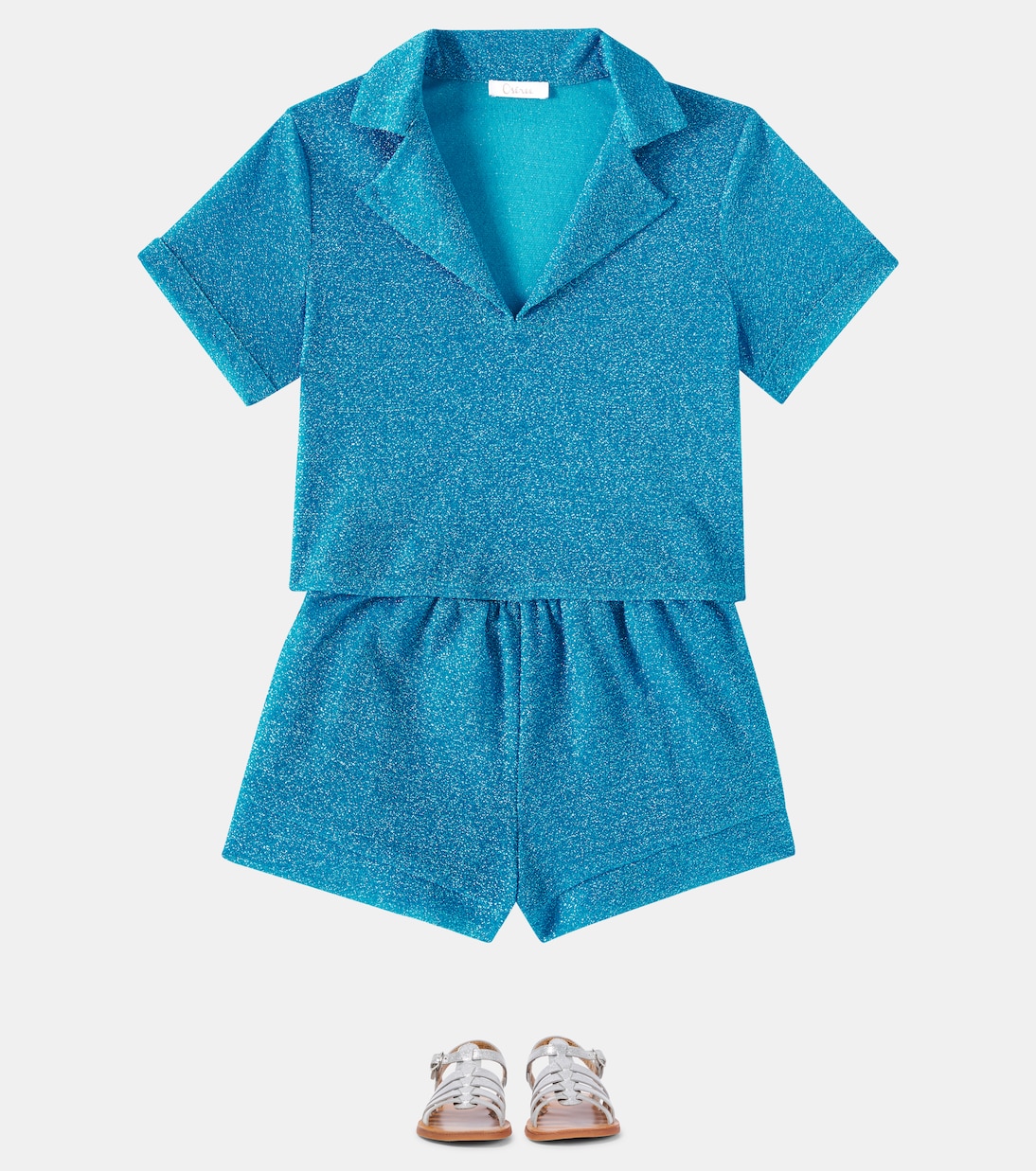 OseMini Lumiére lamé shorts | Oséree Kids