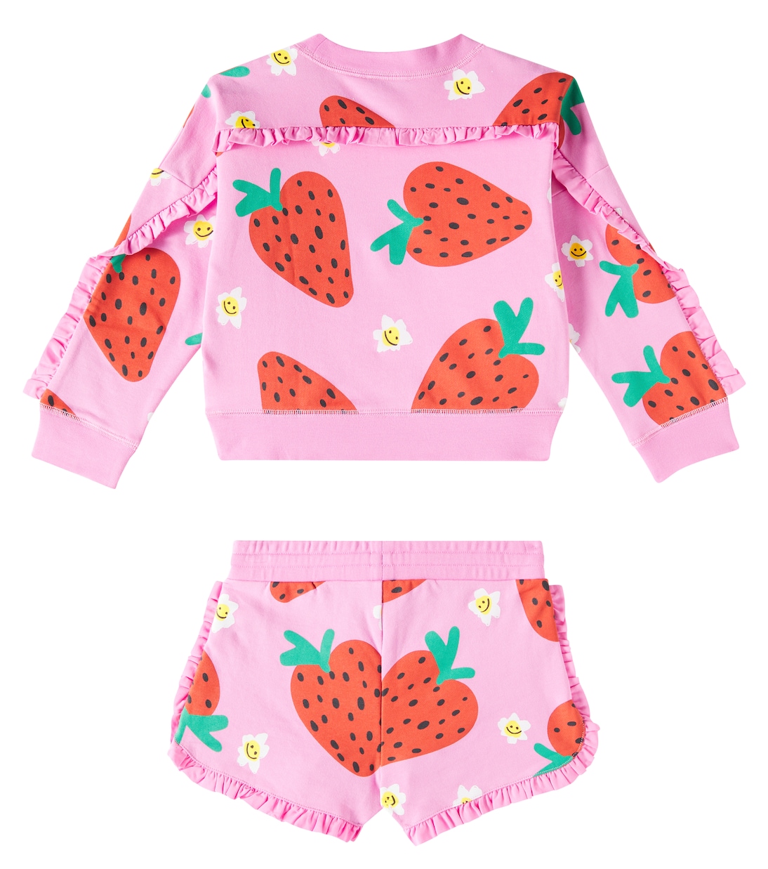 Felpa e shorts in pile di cotone | Stella McCartney Kids