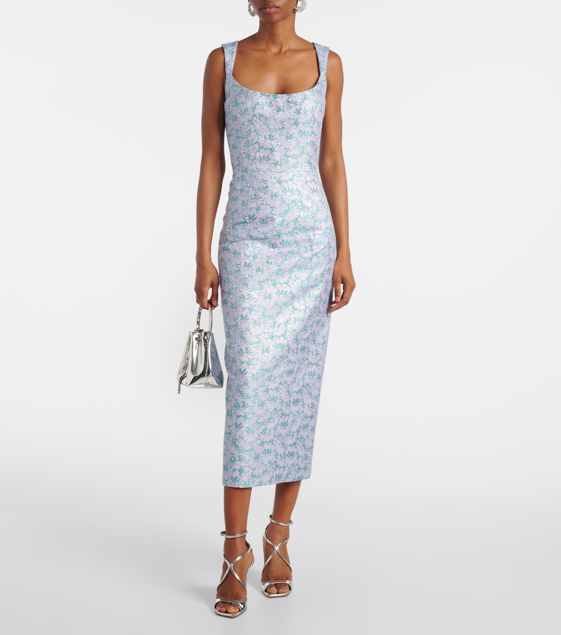 Abito midi Numa Daisy in broccato floreale | Markarian