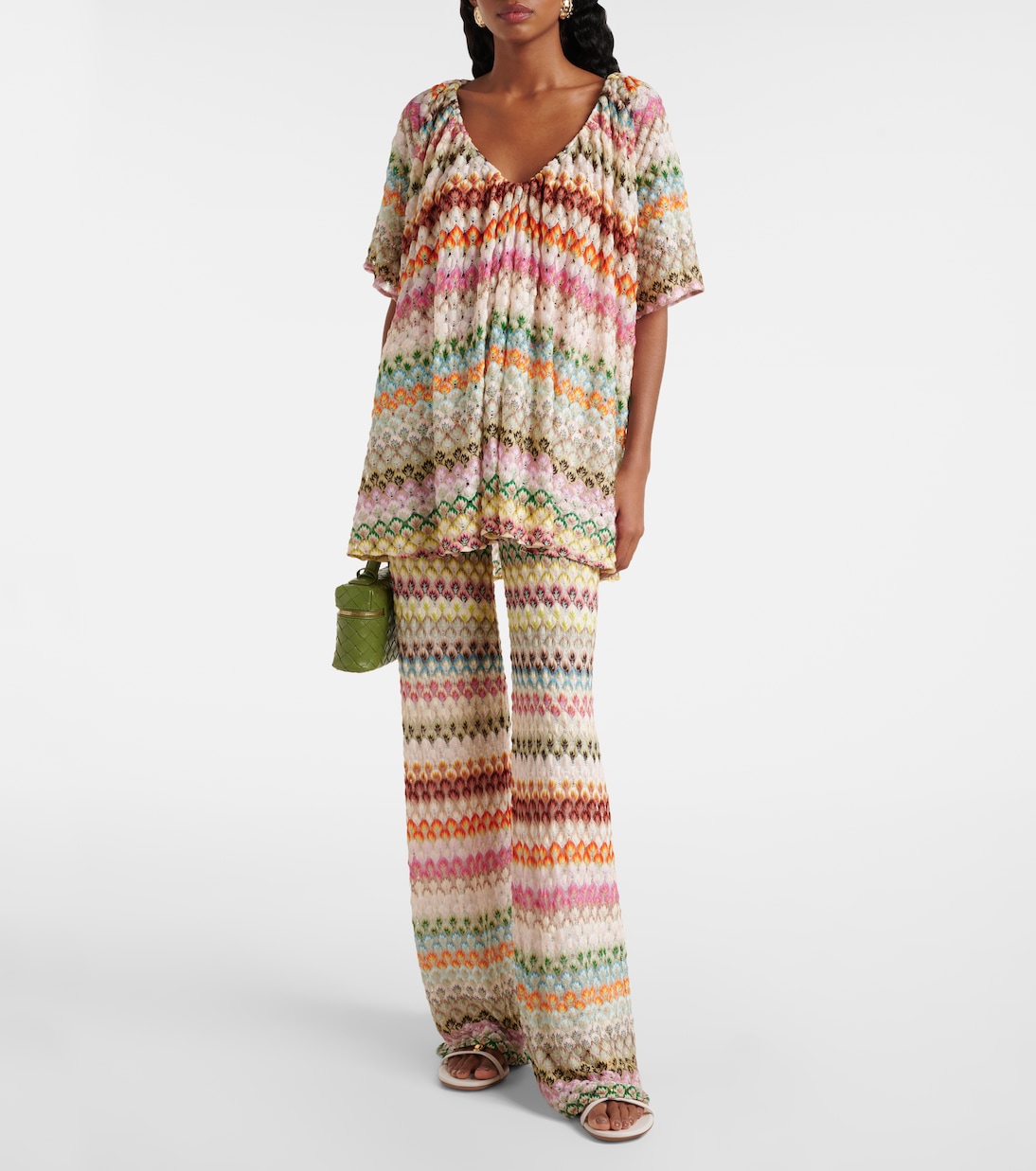 Pantaloni a gamba larga in crochet | Missoni