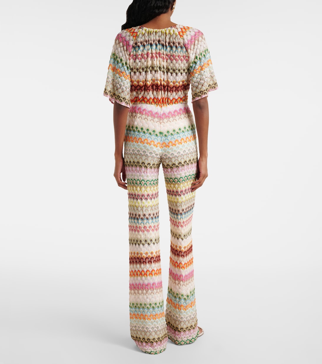 Pantaloni a gamba larga in crochet | Missoni