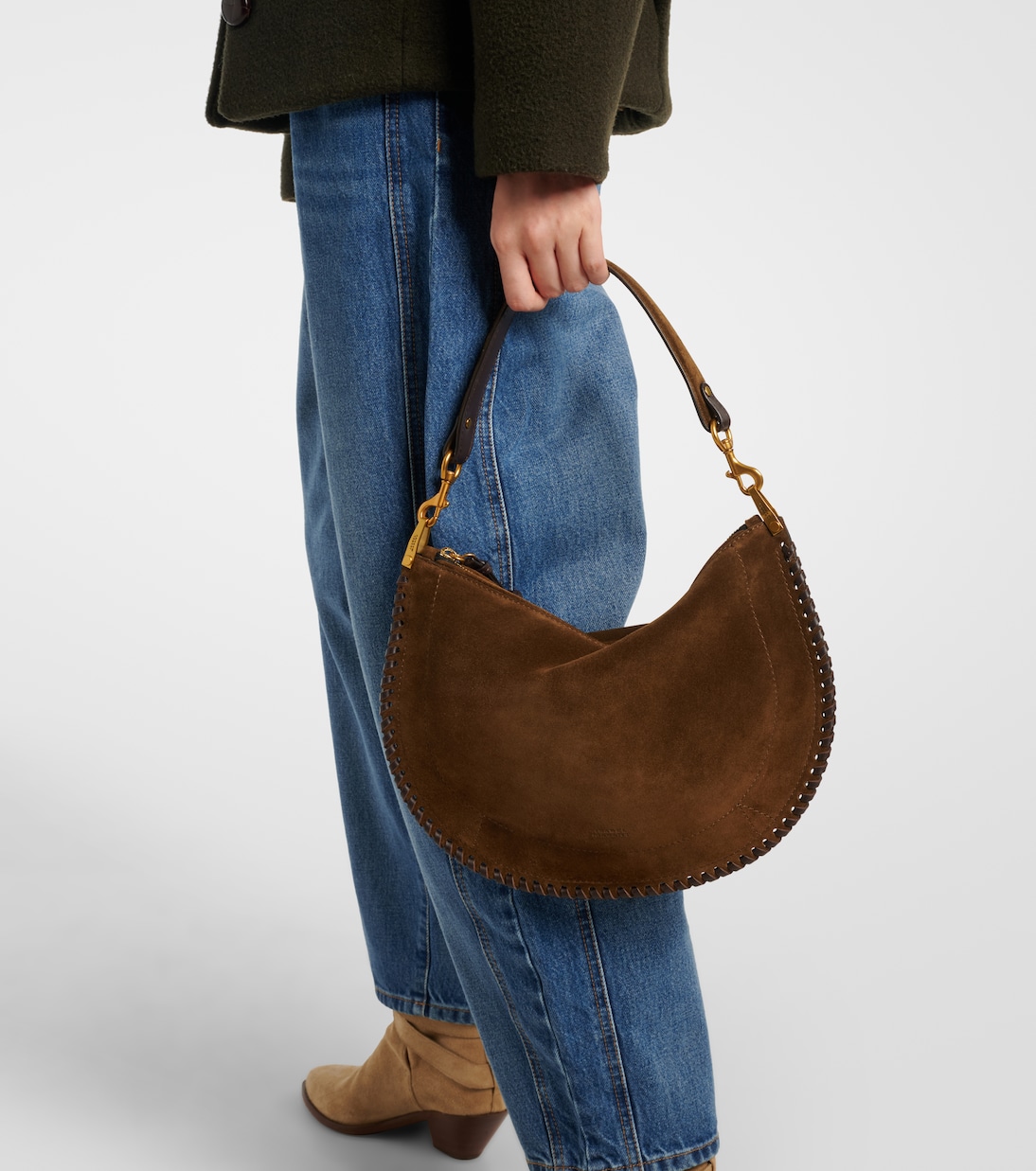 Oskan Soft Small suede shoulder bag | Isabel Marant