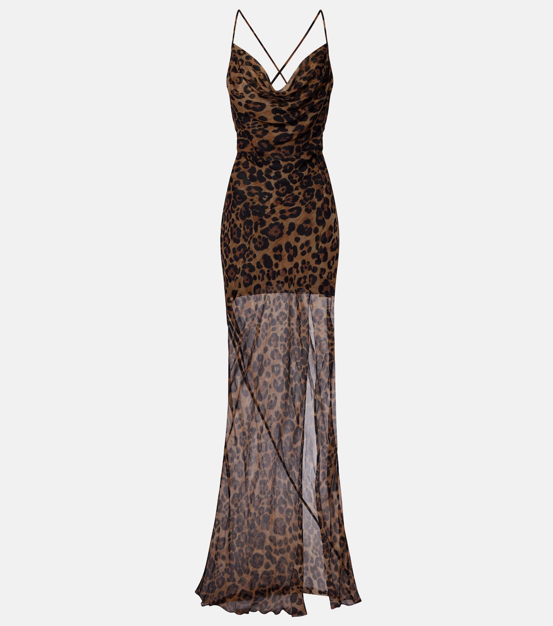 Leopard-print silk maxi dress | Blumarine