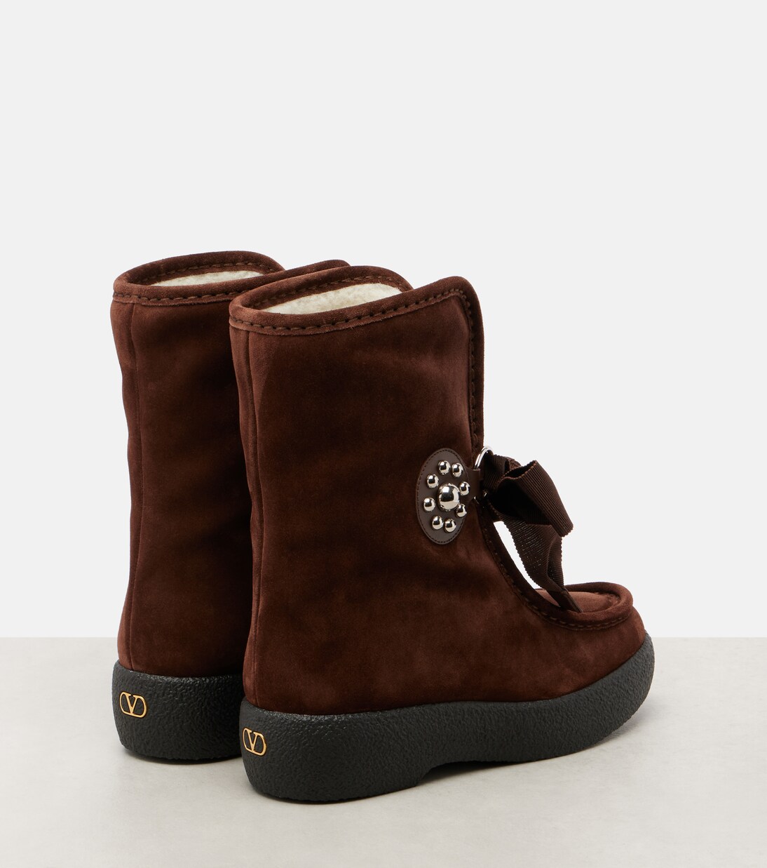Snowish suede ankle boots | Valentino Garavani