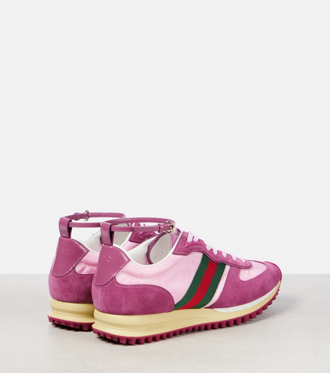 Nora Web Stripe suede sneakers | Gucci