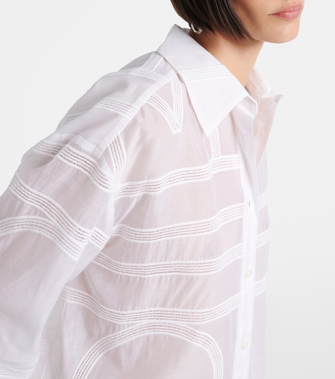 Besticktes Hemd aus Voile | Toteme