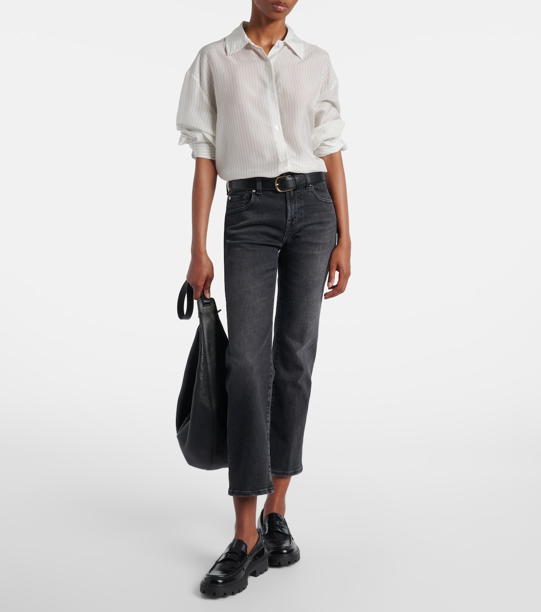 Calie Straight cropped mid-rise straight jeans | 7 For All Mankind