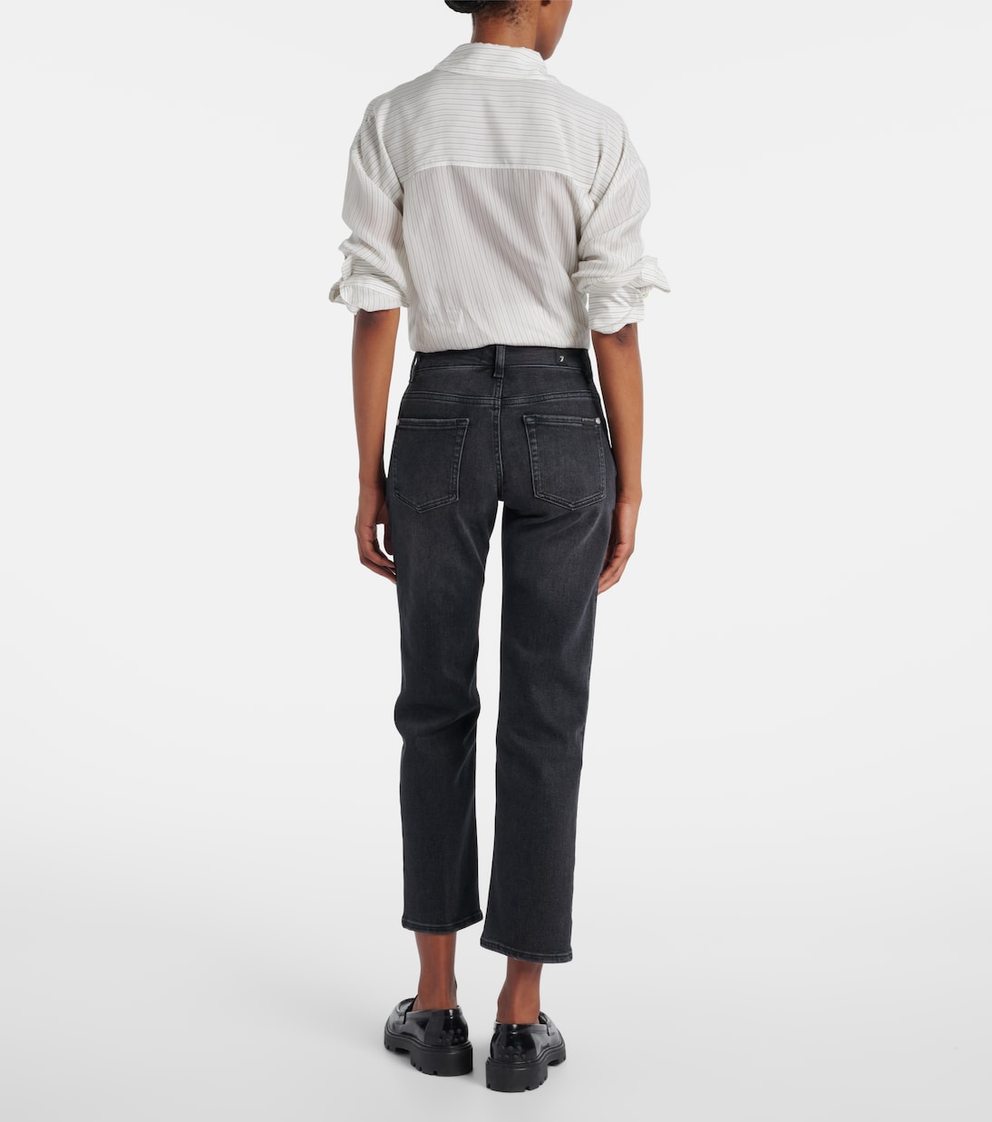 Calie Straight cropped mid-rise straight jeans | 7 For All Mankind