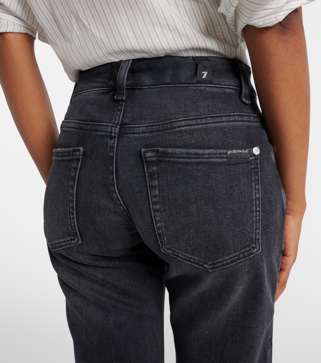 Calie Straight cropped mid-rise straight jeans | 7 For All Mankind