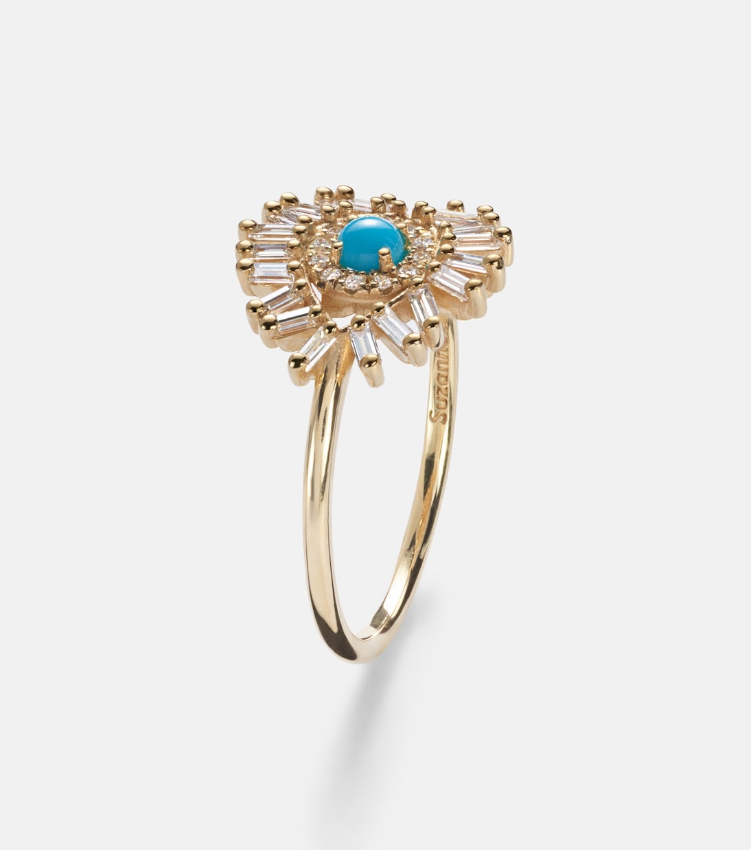 Evil Eye Mini 18kt gold ring with turquoise and diamonds | Suzanne Kalan