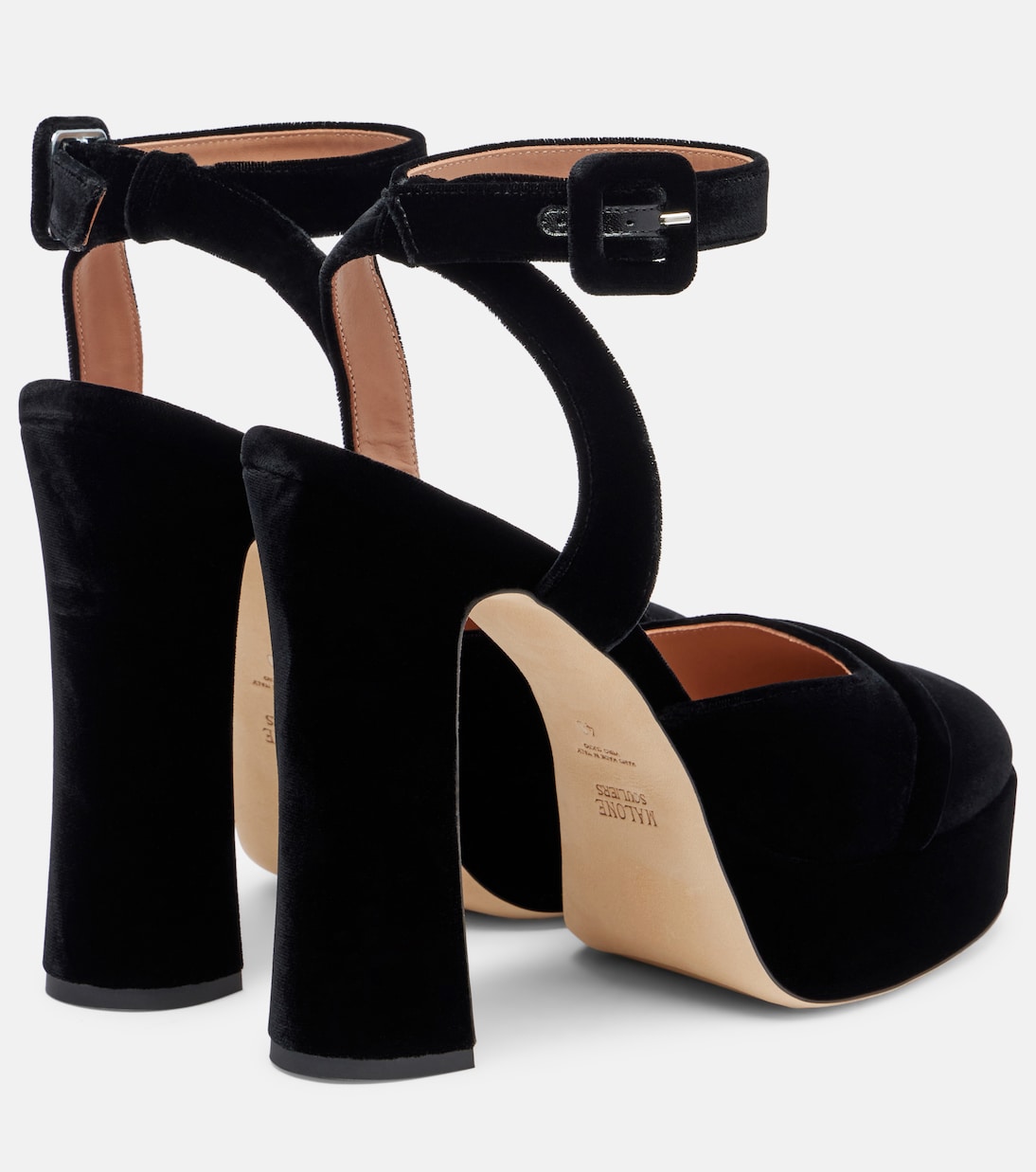 Pumps Mora 125 in velluto con plateau | Malone Souliers