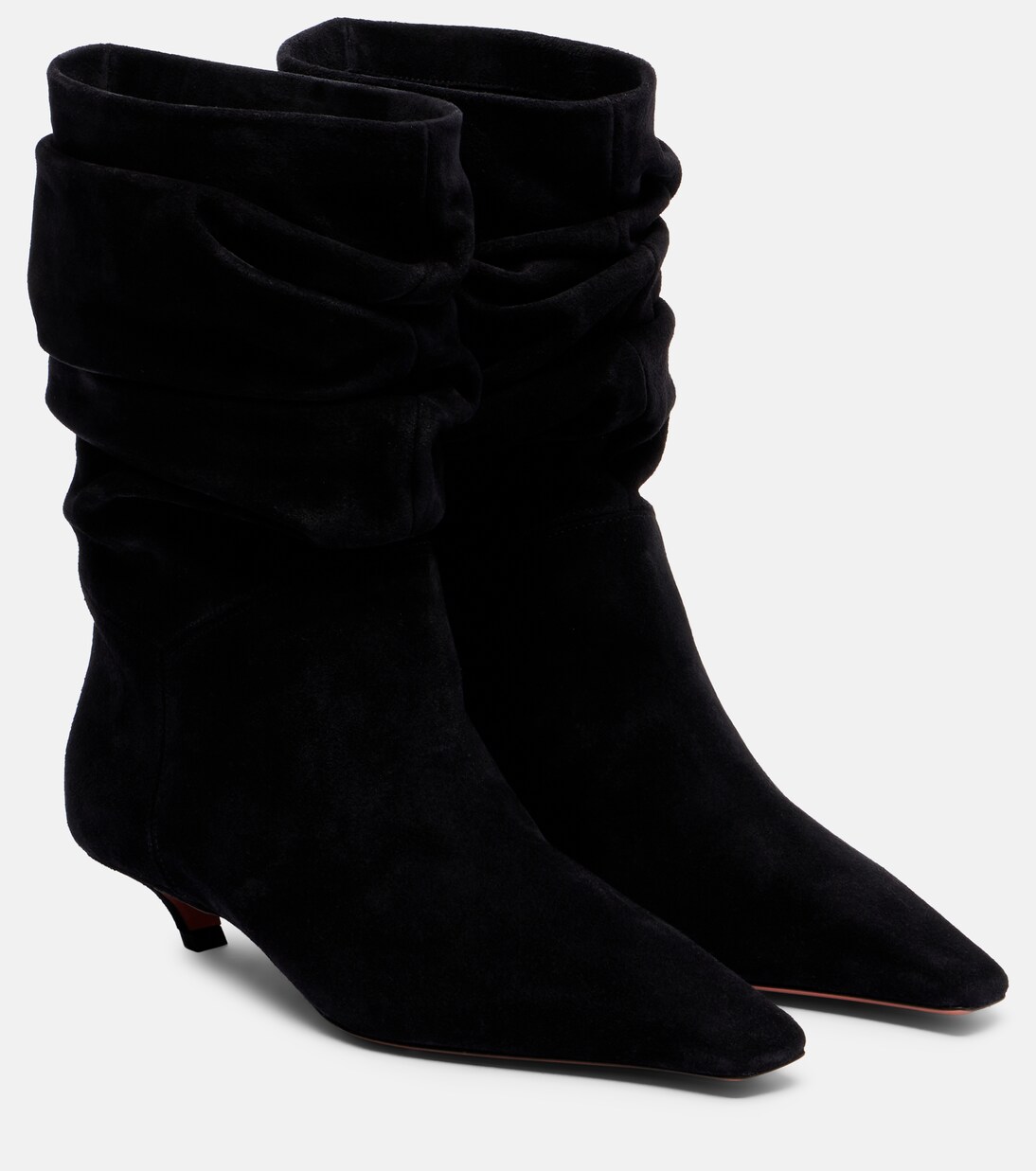 Jamie 25 suede ankle boots | Amina Muaddi