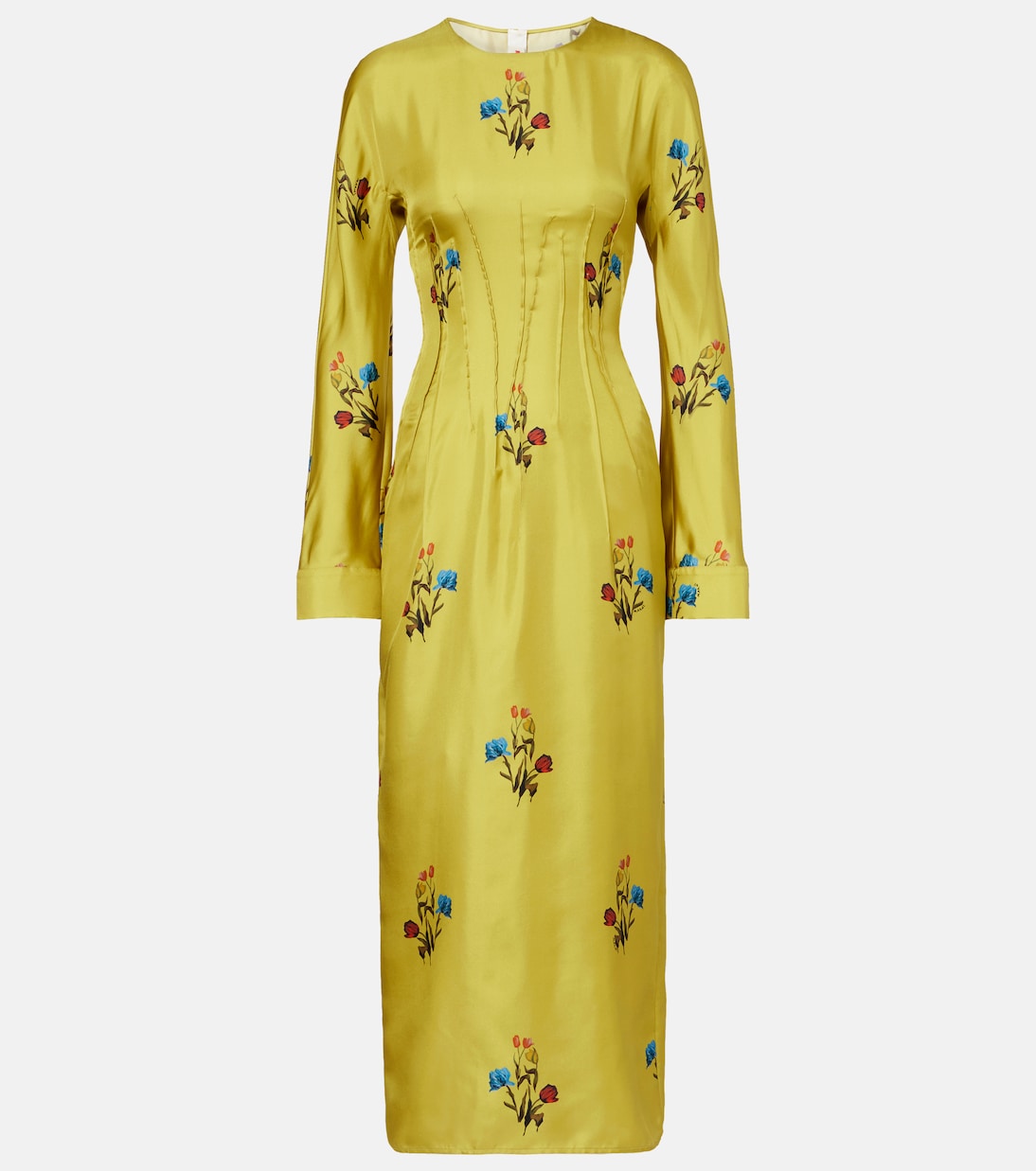 Floral silk midi dress | Marni