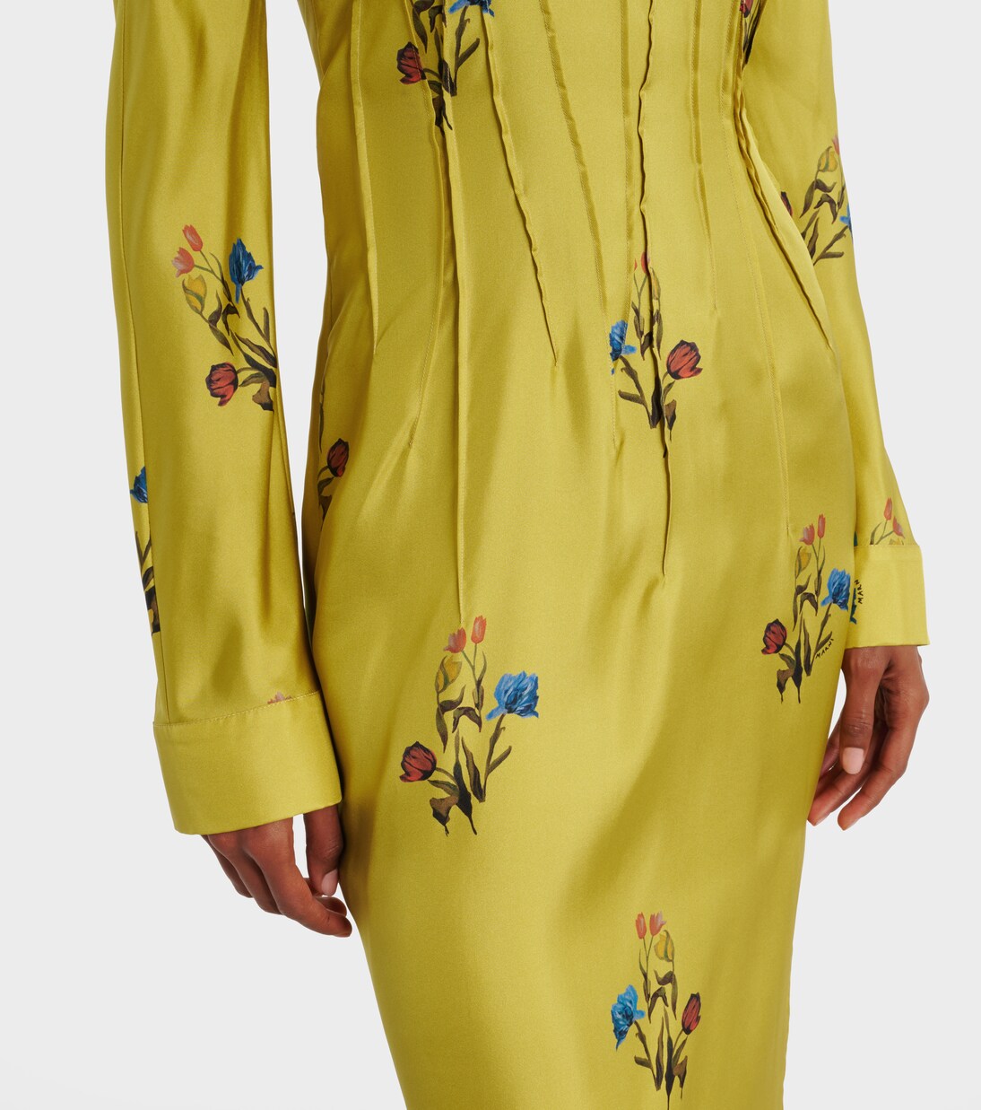 Floral silk midi dress | Marni