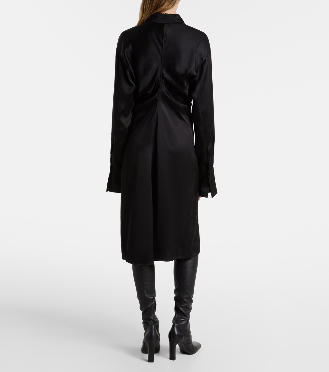 Slouch crêpe satin shirt dress | Toteme