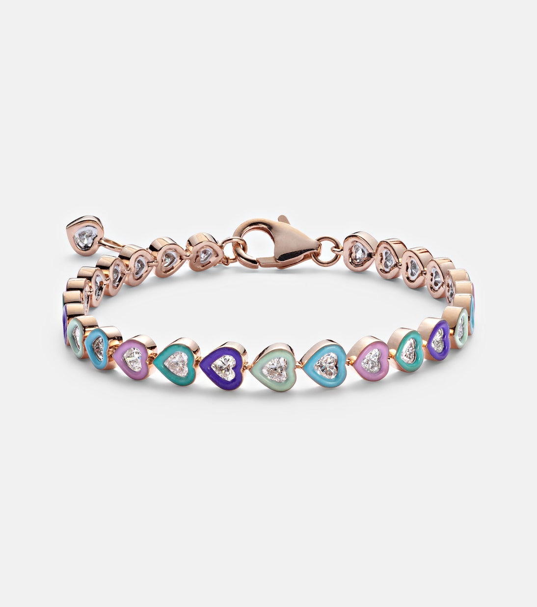 Armband Candy Crush aus 18kt Roségold mit Emaille und Diamanten | Kamyen