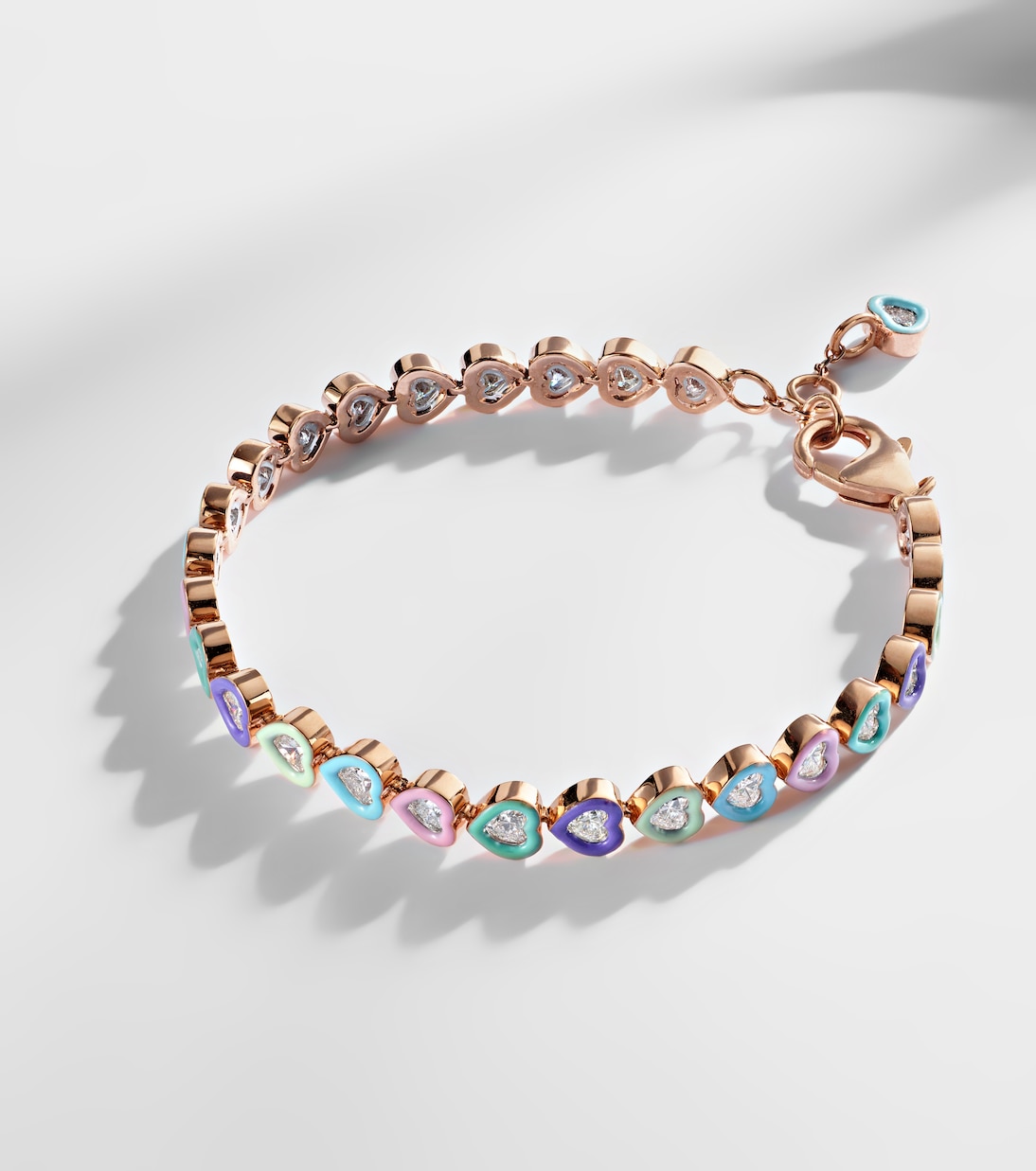 Armband Candy Crush aus 18kt Roségold mit Emaille und Diamanten | Kamyen