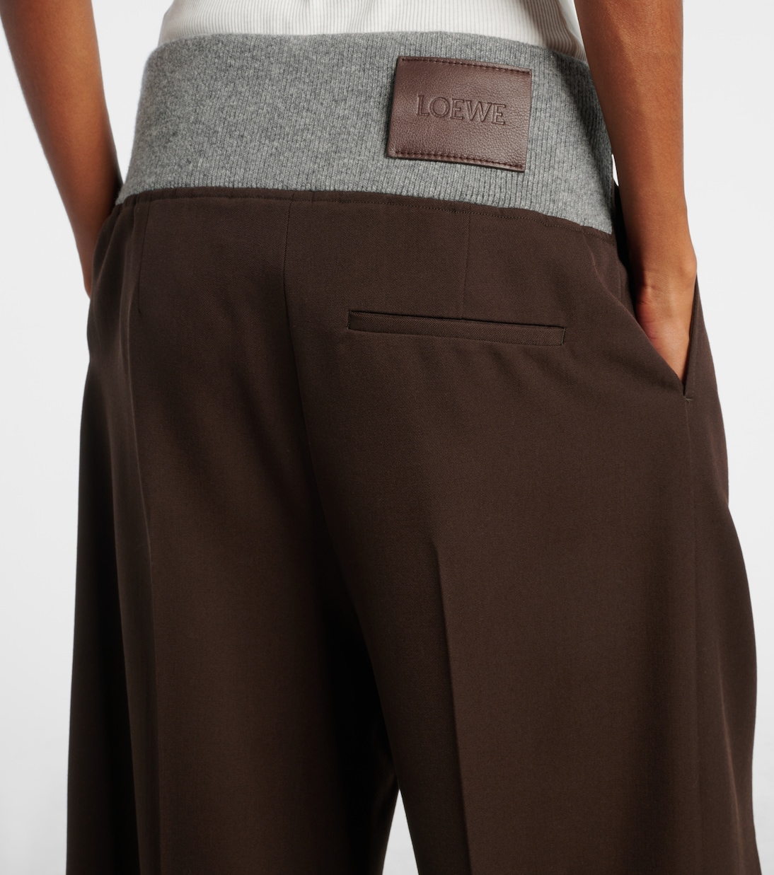 Weite Hose aus Wolle | Loewe